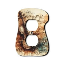 Off The Wall Plates - Design 1 Classic Decorative Acrylic Cover Single Outlet Wallplate