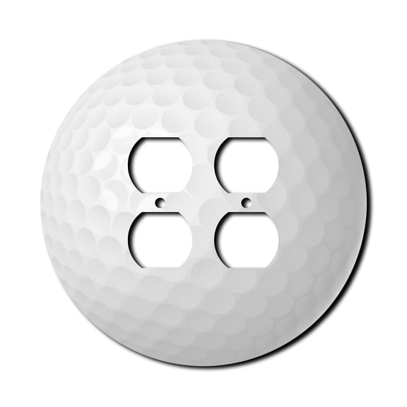 Off The Wall Plates - Golf Ball - Double Gang Outlet