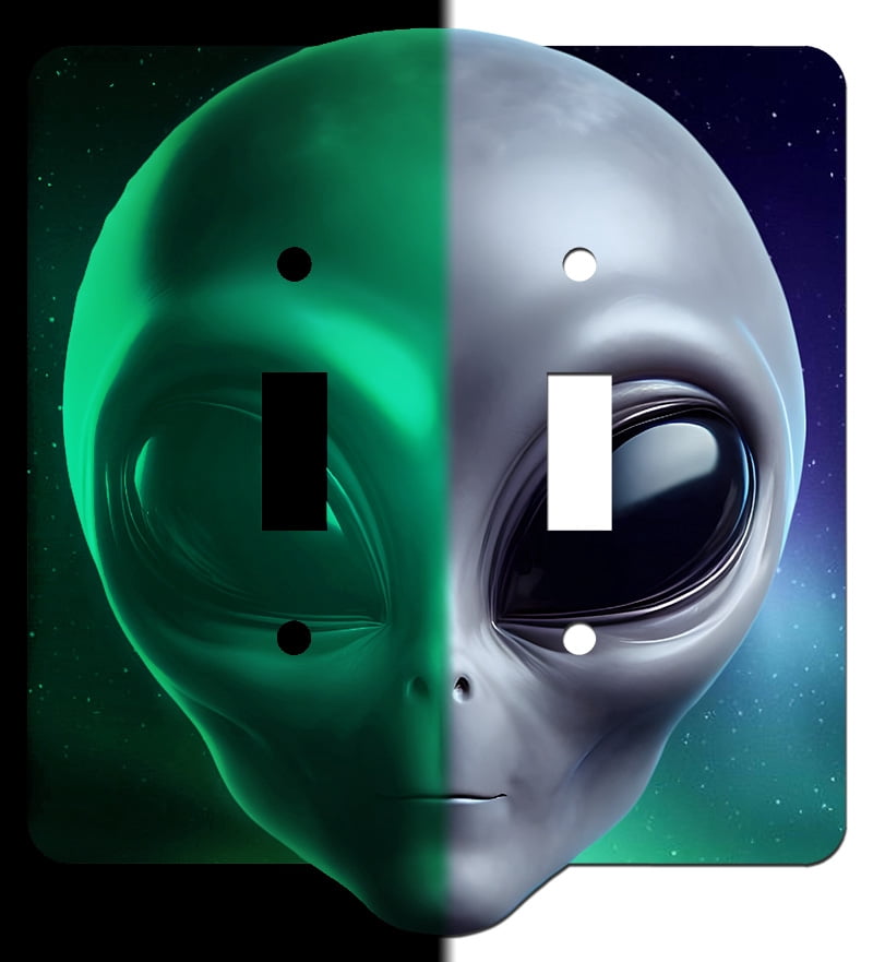 Off The Wall Plates - Grey Alien Glow in the Dark Decorative Acrylic ...