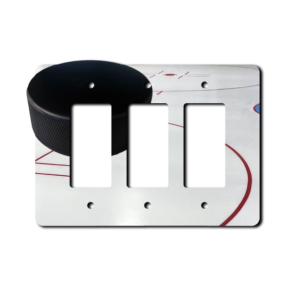 Off The Wall Plates - Hockey Puck - Triple Gang Paddle Rocker