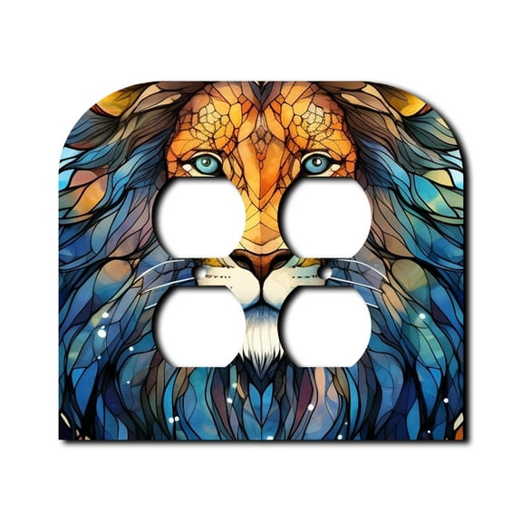 Off The Wall Plates - Leo Zodiac Classic Decorative Acrylic Cover Double Outlet Wallplate