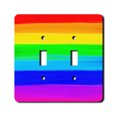 thumbnail image 1 of Off The Wall Plates - Rainbow Painted look - Double Gang Light Switch, 1 of 4