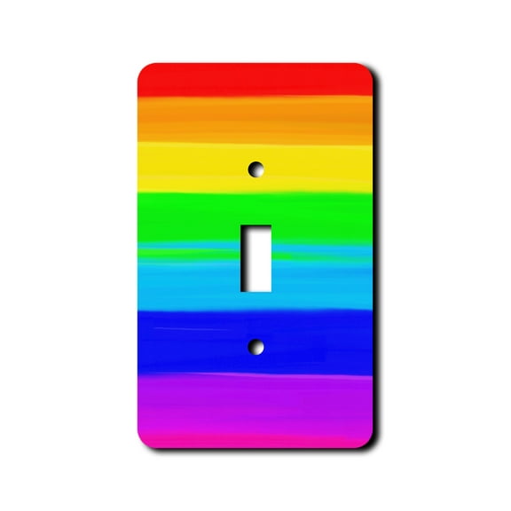 Off The Wall Plates - Rainbow Painted look - Single Gang Light Switch