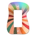 thumbnail image 1 of Off The Wall Plates - Retro Style 1 Holographic Decorative Acrylic Cover Single Paddle Rocker Wallplate, 1 of 5