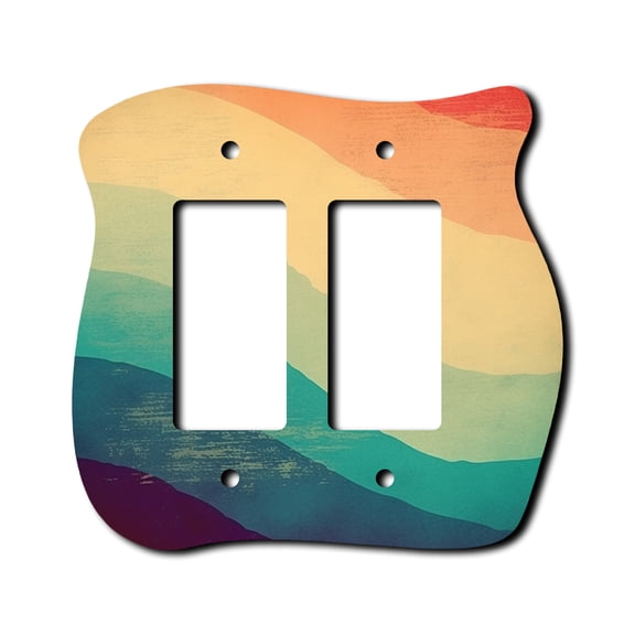 Off The Wall Plates - Retro Style 6 Classic Decorative Acrylic Cover Double Paddle Rocker Wallplate