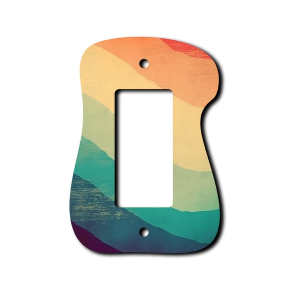 Off The Wall Plates - Retro Style 6 Classic Decorative Acrylic Cover Single Paddle Rocker Wallplate