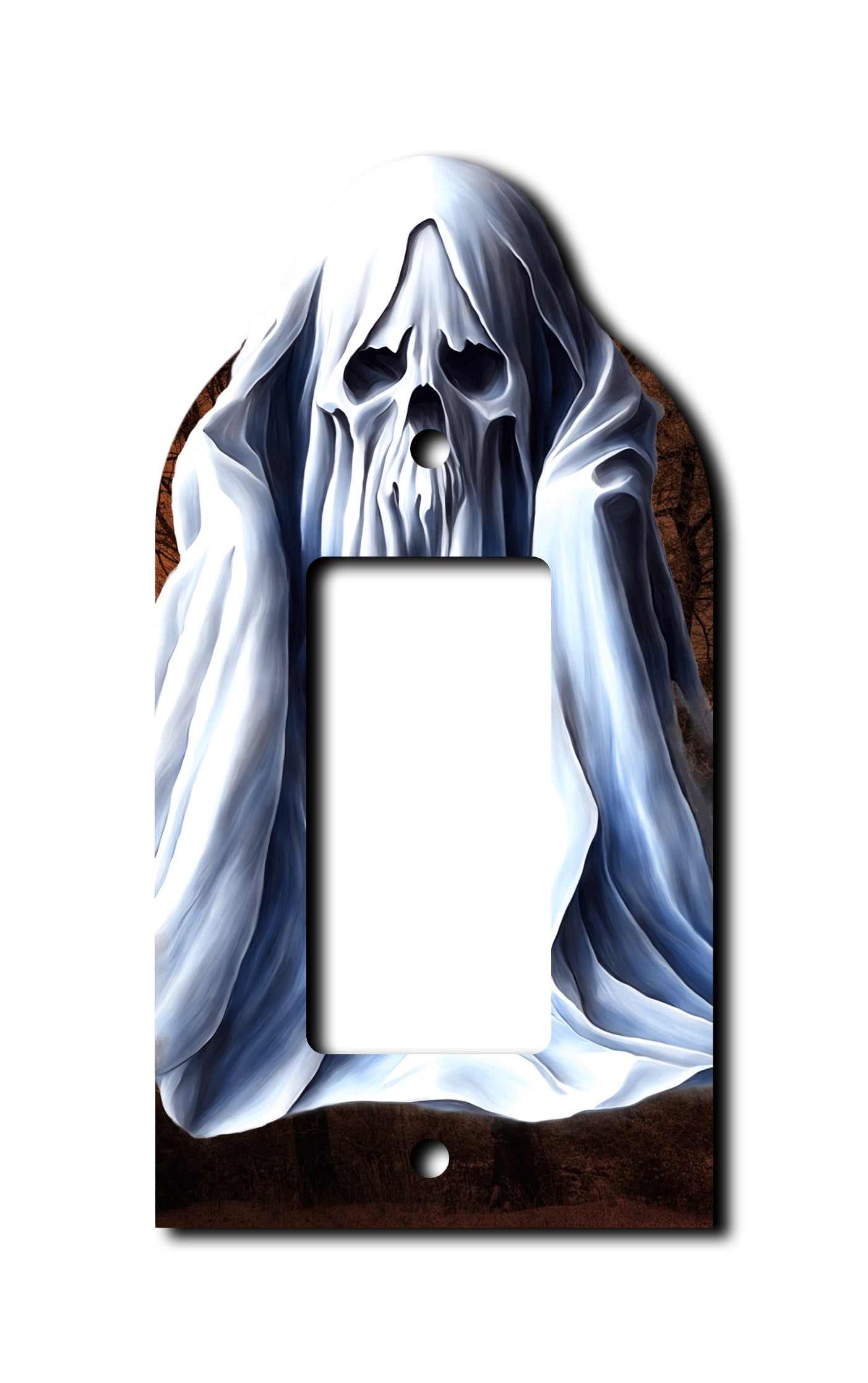 Cute Ghost Rocker Sign Off The Wall Plates - Spooky Ghost Classic Decorative Acrylic Cover ...