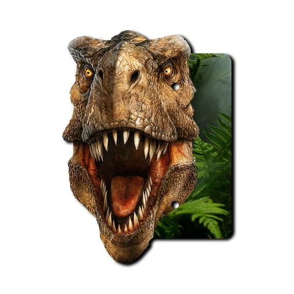 Off The Wall Plates - T-Rex Dinosaur - Single Gang Blank Cover Wallplates