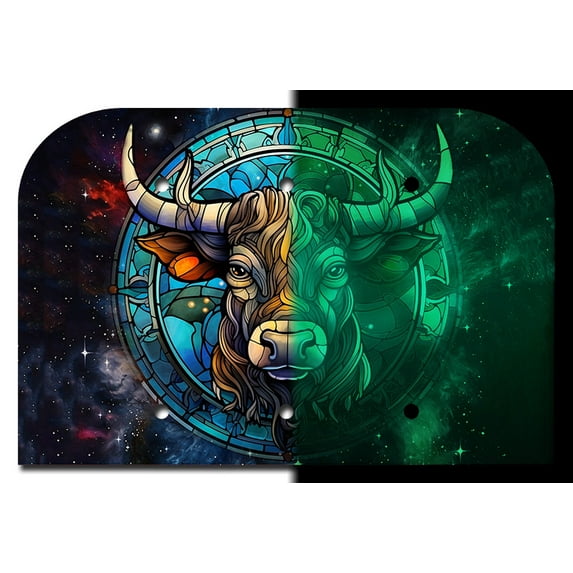 Off The Wall Plates - Taurus Zodiac Glow in the Dark Decorative Acrylic Cover Triple Blank Wallplate