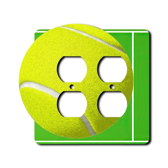 Off The Wall Plates - Tennis ball - Double Gang Outlet