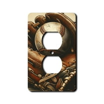 Off The Wall Plates - Vintage Baseball Classic Decorative Acrylic Cover Single Outlet Wallplate
