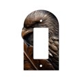 thumbnail image 1 of Off The Wall Plates - Wooden Look Eagle Classic Decorative Acrylic Cover Single Paddle Rocker Wallplate, 1 of 5