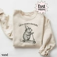 thumbnail image 1 of Off To Cause A Kerfuffle Sweatshirt, Groundhog Scooter Sweater - Sizes S-5XL ,Art Print JSC, 1 of 5