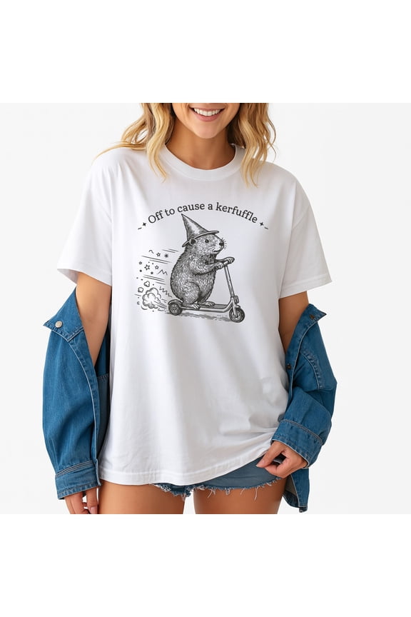 Off To Cause A Kerfuffle T-Shirt – Animal Humor Theme – Unisex Sarcastic Gift
