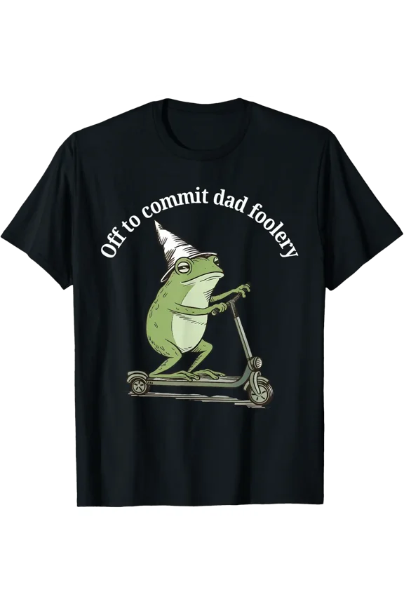 Off To Commit Dad Frog Toad Weirdcore Cottagecore T-Shirt Size S-5XL