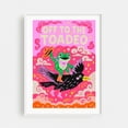 thumbnail image 1 of Off To The Toadeo - Drawing Whimsical Humor Illustration Animal Fantasy Pop Art Surrealism White Framed Wall Art Print 20 x 30 inches, 1 of 3