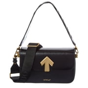 Off-White  Binder Medium Leather Clutch, Black