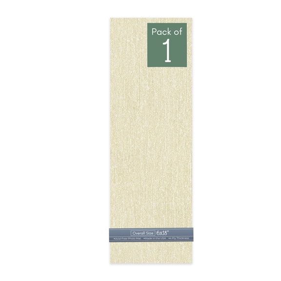Off White Canvas 6x18 Uncut Art Mat Board - No Opening - 1 Mat