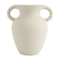 thumbnail image 1 of Home Decor Collection Sterling & Noble Home Off-White Ceramic Tabletop Vase with Knotted Design Handle, 10.87" Tall, 1 of 15