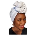 thumbnail image 1 of Off White Cotton African Head Wrap, 1 of 2
