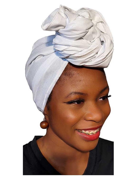 Off White Cotton African Head Wrap