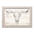 thumbnail image 1 of Off-White Country-Rustic Cow Skull Adult Decor; 1 - 18" x 12" Distressed Frame, 1 of 3