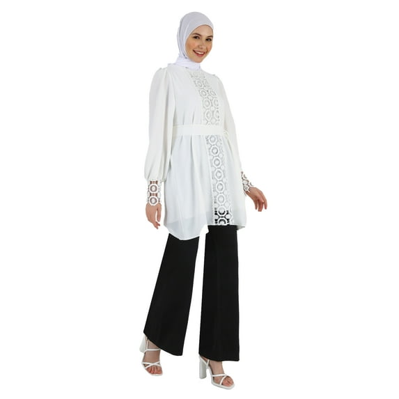 Off White - Crew neck - Tunic - Refka