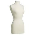 thumbnail image 1 of SSWBasics Off-White Dress Form - Pinnable Dress Form Mannequin - Female Sewing Mannequin Torso with Jersey Fabric for Dressmakers and Fashion Clothing - 29"H - Torso Only, 1 of 1