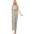 thumbnail image 1 of Off White Grey XL Size Womens Summer Sexy Jumpsuit Formal and Casual Long Sleeve One Shoulder, Fashion Dresses, Occasions, 1 of 4