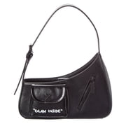 Off-White  Jitney Leather Hobo Bag, Black