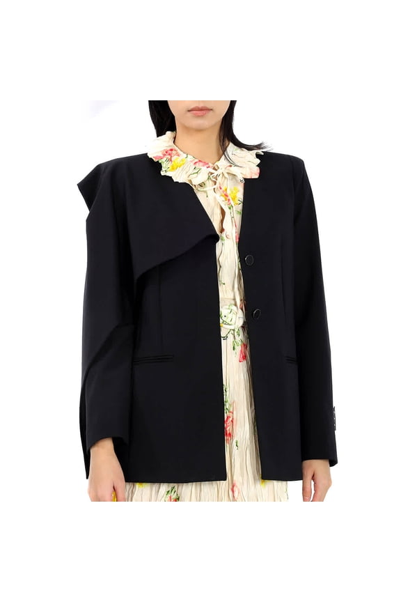 Ladies Black Formal Bandana Jacket, Brand Size 42 (US Size 8)