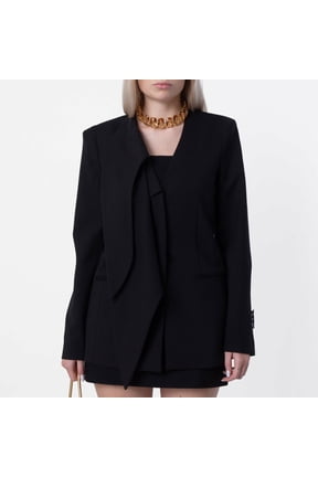 Ladies Black Formal Bandana Jacket, Brand Size 42 (US Size 8)