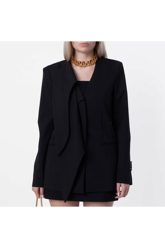 Ladies Black Formal Bandana Jacket, Brand Size 42 (US Size 8)