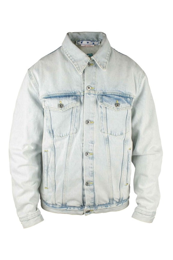 Light Blue Denim Jacket With Graffiti Logo (Men's)