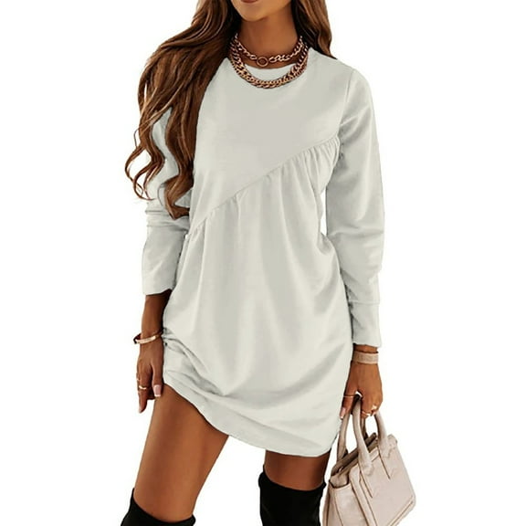 Off White Loose Dress Evening Dress Summer Dresses for Women Luxury Dress Long Sleeved Dress