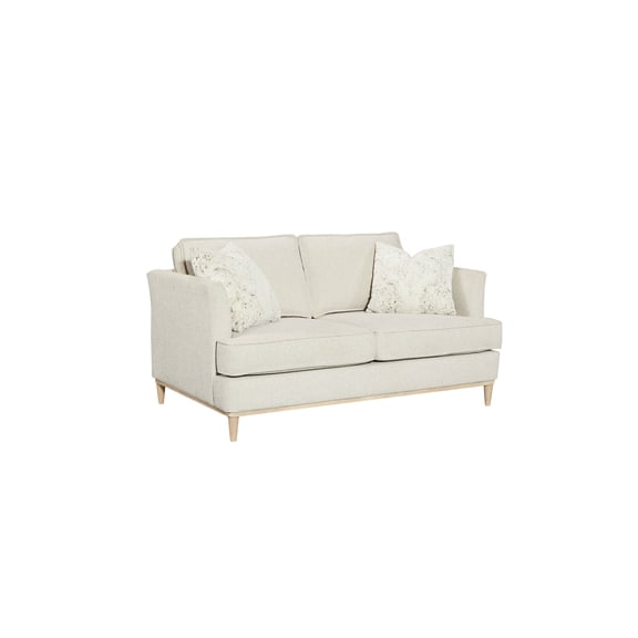 Off - White Loveseat with 2 Pillows | Suitable for Sunrooms | Skirt and Dacron Wrapped | Solves the Lack of Sunroom Seating