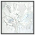 thumbnail image 1 of Off-White Magnolia II Floral Fine Wall Art Canvas Wall Art by Art Remedy, Black Floater Frame, 13" x 13", 1 of 7