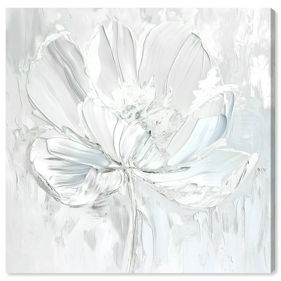 Off-White Magnolia II Floral Fine Wall Art Canvas Wall Art by Art Remedy, Gallery Wrapped, 12" x 12"