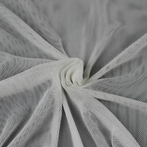 Off White Micro Net Stretch Nylon Spandex Stretch Knit Fabric by the Yard