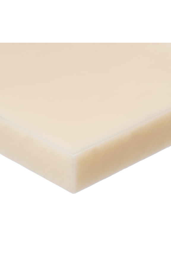 Off-White Nylon 6/6 Rectangle Stock 48" L x 3" W x 3/8" Thick BULK-PS-NYL-307