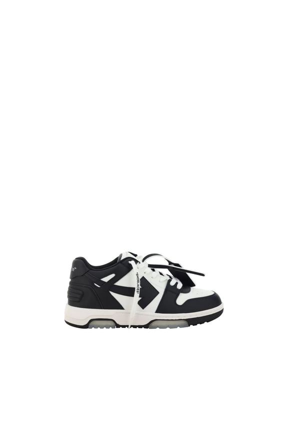 Off-White Black And White Leather Low-Top Sneakers Black (Men's)