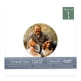 thumbnail image 1 of Off White Pebble Picture Frame Mat for 12x12 Frames - Circle Opening for 6x6 Photos - 1 Mat, 1 of 7