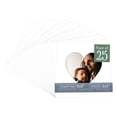 thumbnail image 1 of Off White Pebble Picture Frame Mat for 6x6 Frames - Heart Opening for 4x4 Photos - 25 Mats, 1 of 7
