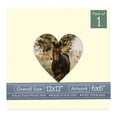thumbnail image 1 of Off White Picture Frame Mat for 12x12 Frames - Heart Opening for 6x6 Photos - 1 Mat, 1 of 7
