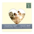 thumbnail image 1 of Off White Picture Frame Mat for 7x7 Frames - Heart Opening for 4x4 Photos - 1 Mat, 1 of 7