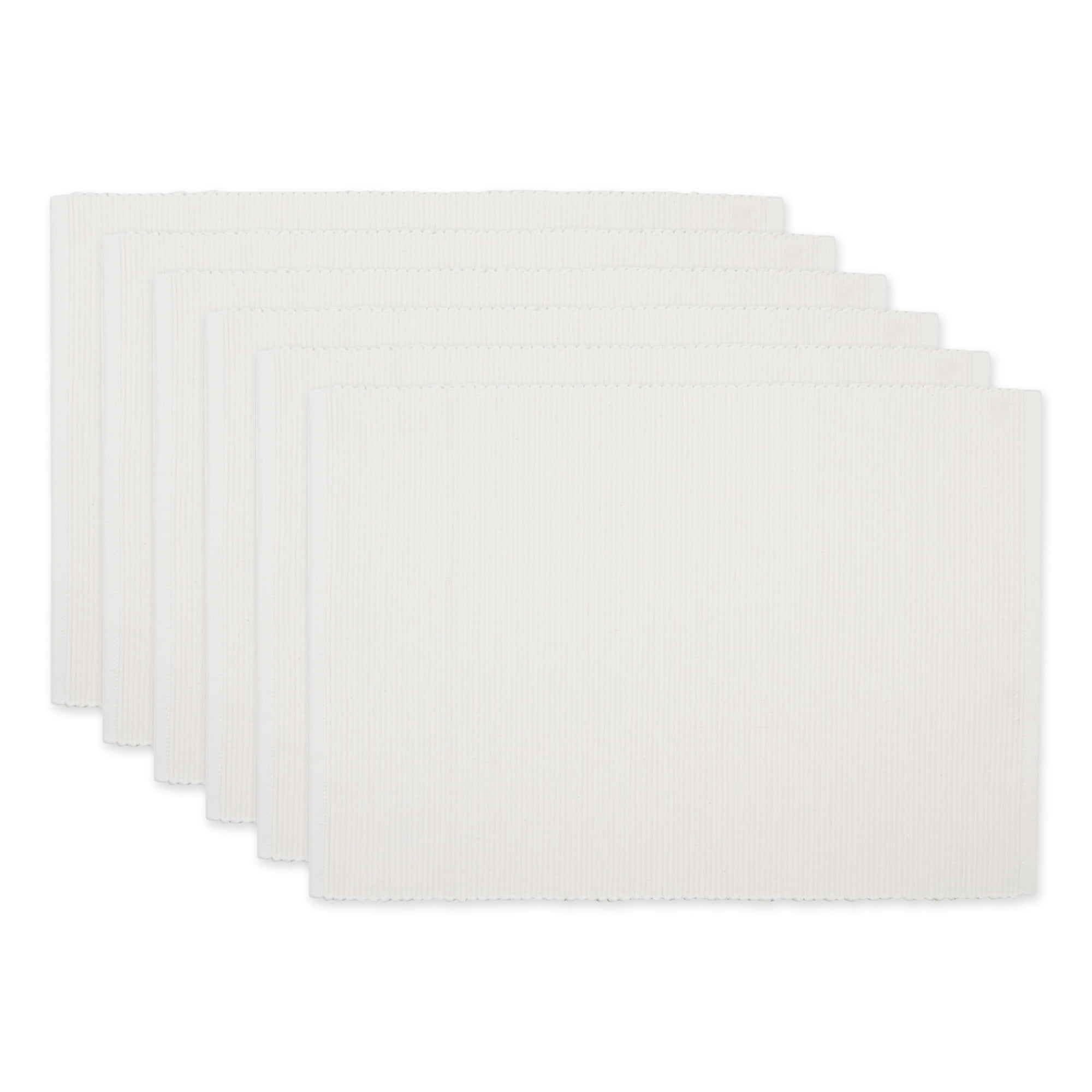 Off White Placemat Set, 13x19", 6 Piece