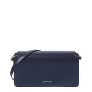Off-White Staff Leather Camera Bag, Blue