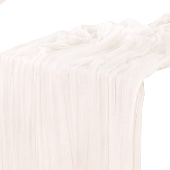Off-White Table Runner Cheesecloth Gauze Rustic Premium Cotton Cheese Cloth Table Runner 120 Inch 10 Ft for Wedding Bridal Long Sheer Boho Home Decorationsciozy
