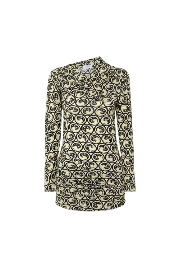 Off White Womens All-Over Print Mini Dress