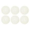 thumbnail image 1 of Off White Woven Paper Round Placemat (Set of 6), 1 of 3